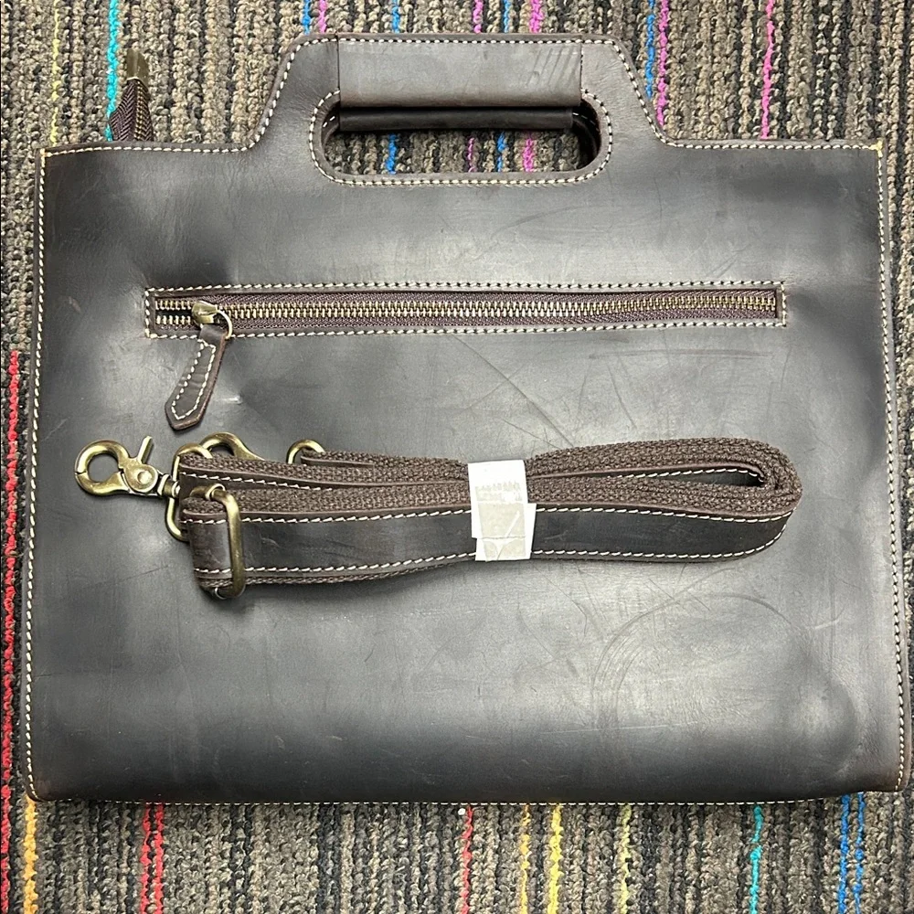 Black Leather Men's Bag